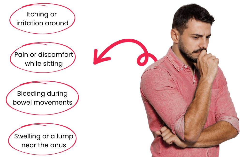 Symptoms of piles or hemorrhoids